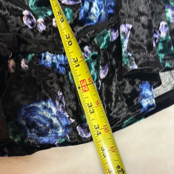 Wild Fable Black and Blue Floral Mini Dress great with pair leggings - Picture 7 of 9